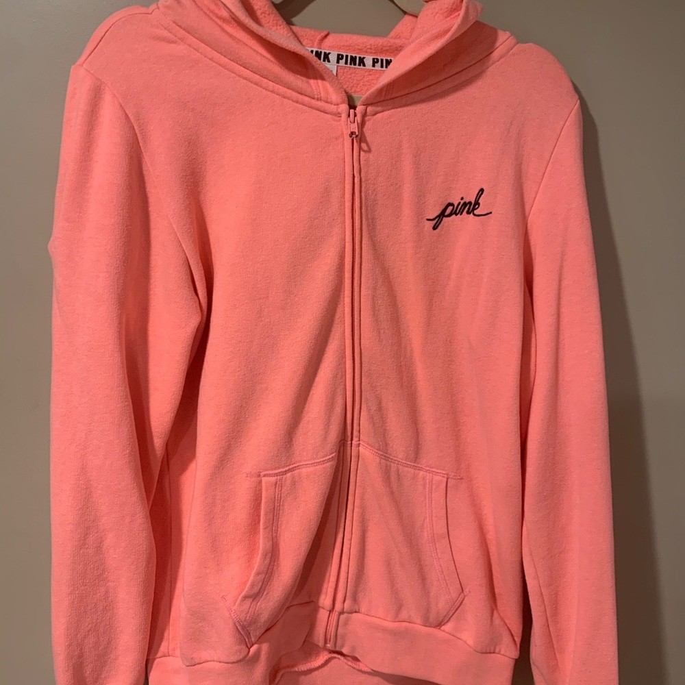 Victoria’s Secret Pink Bright Pink Zip-Up, Size M